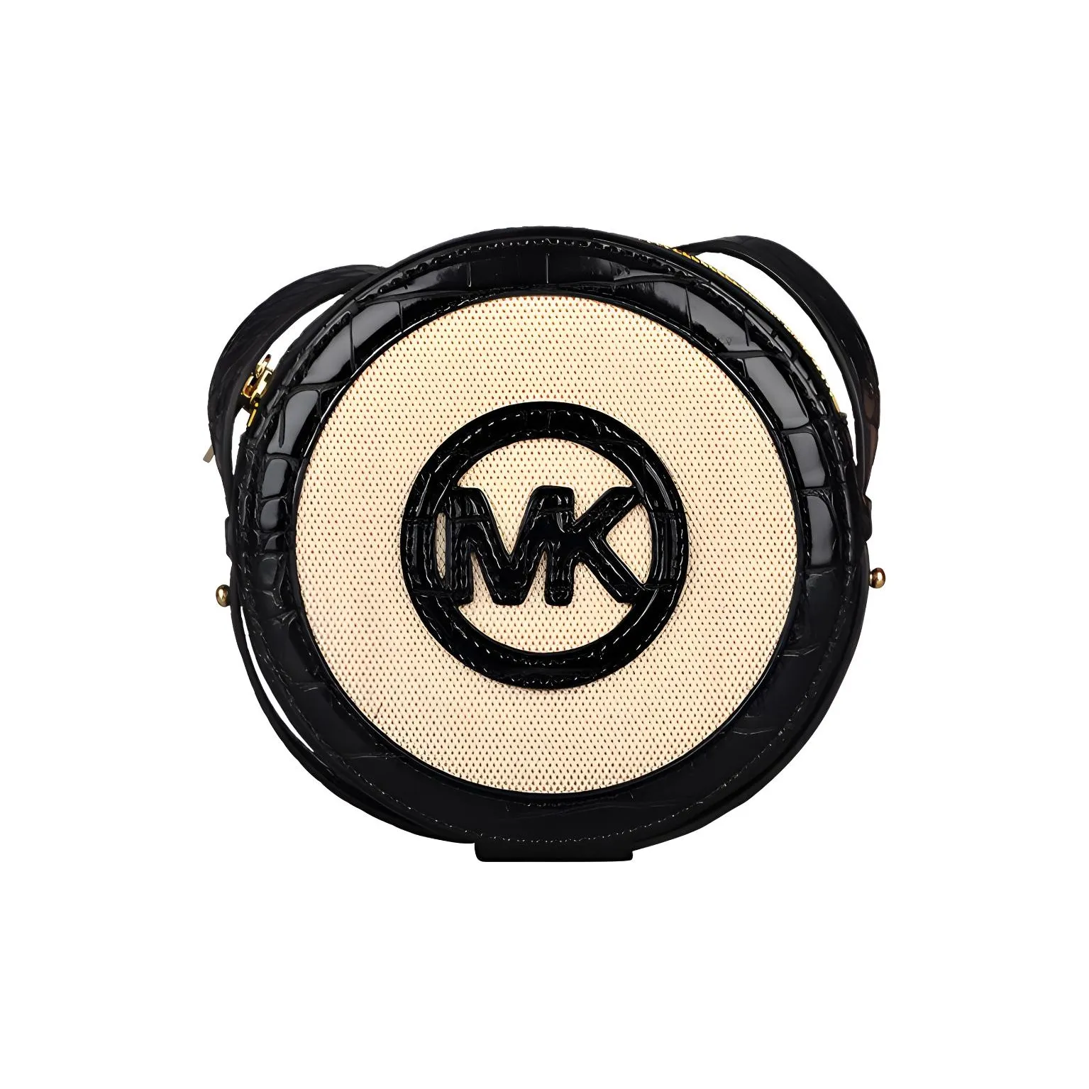 MICHAEL KORS Aidy Fabric With Leather Crossbody Bags Women's Black White