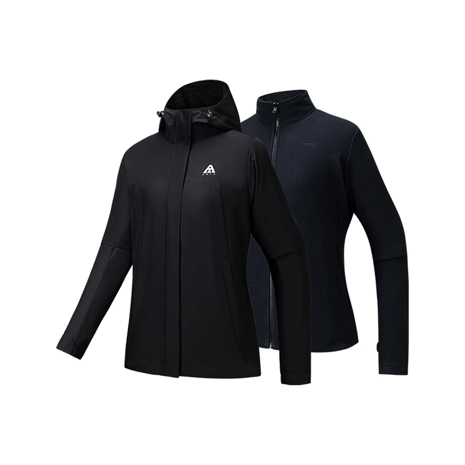 ANTA Водонепроницаемый и Ветрозащитный Ветровка Женская Основная Черный