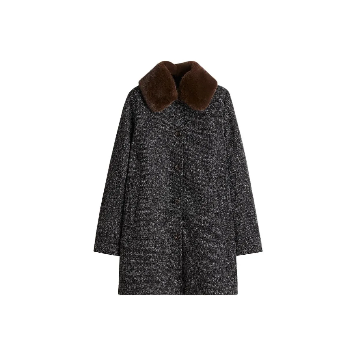 H M Смешанный Черный Женский Пальто