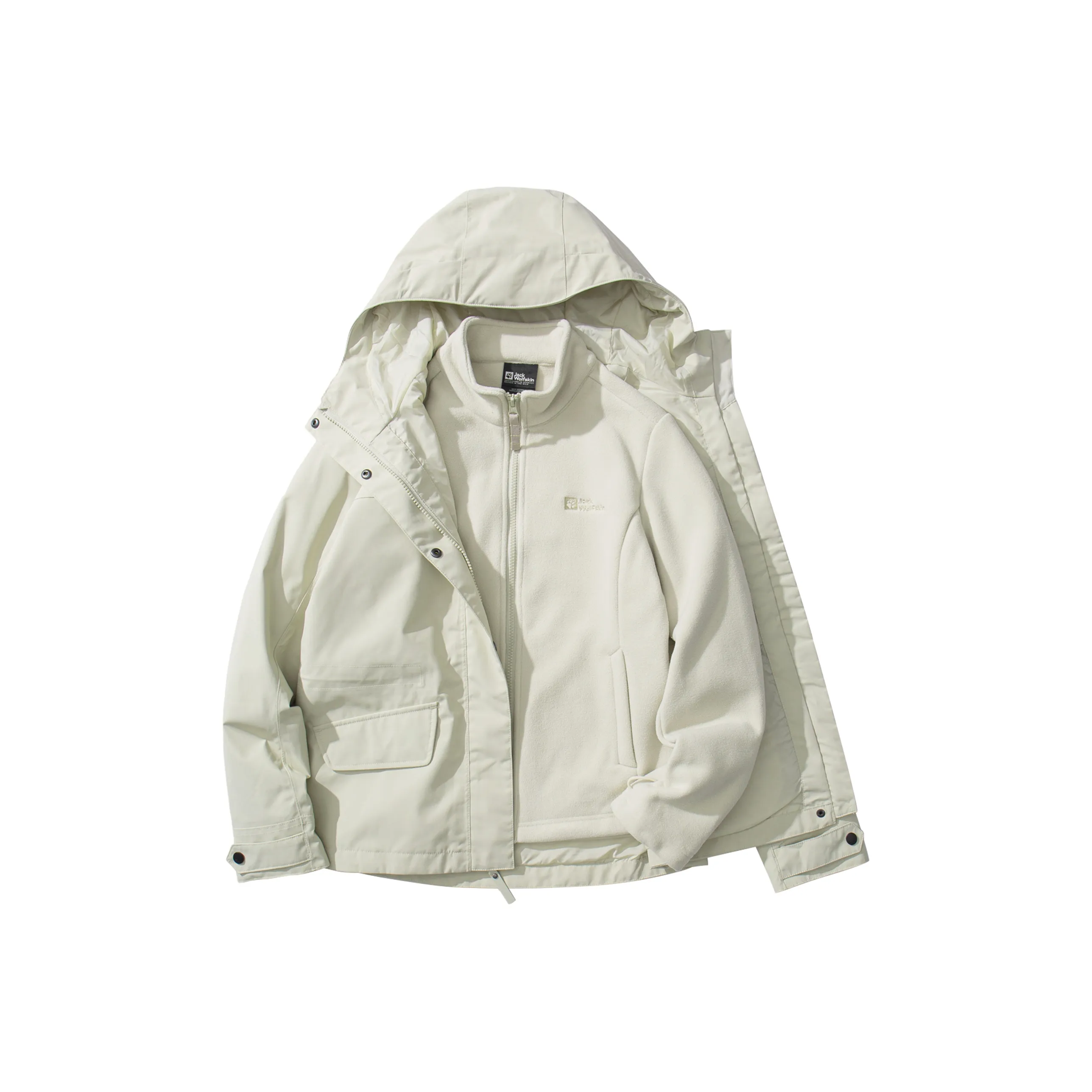 Jack Wolfskin Waterproof And Windproof To Keep Warm 3 in 1 Windbreaker Jacket Women's