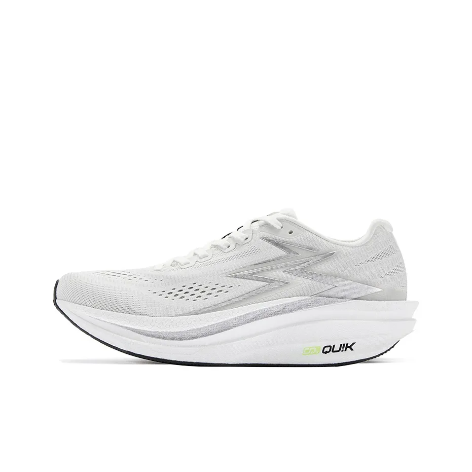 361° Амортизация устойчивость к истиранию дышащий низкий топ углеродная пластина беговые кроссовки для гонок унисекс серебристо-белый