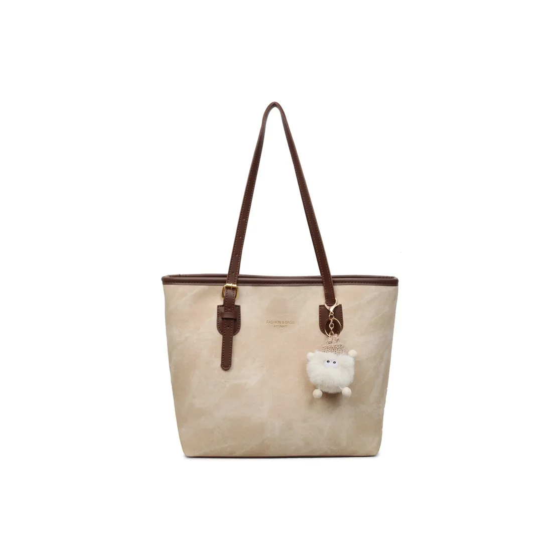 Dusen Kangaroo ПУ (полиуретан) Сумка-тоут Элегантная Квадратная Сумка через плечо Стандартная Женская Черная Серый Белый и Кофейный