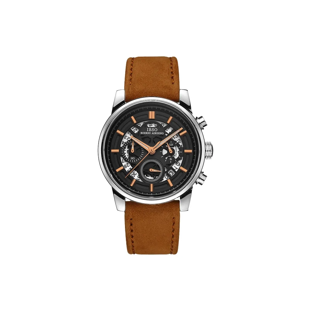 IBSO Time Космос Силуэт Коллекция Кварцевый механизм Естественная кожа Ремешок Часы Унисекс Белый циферблат