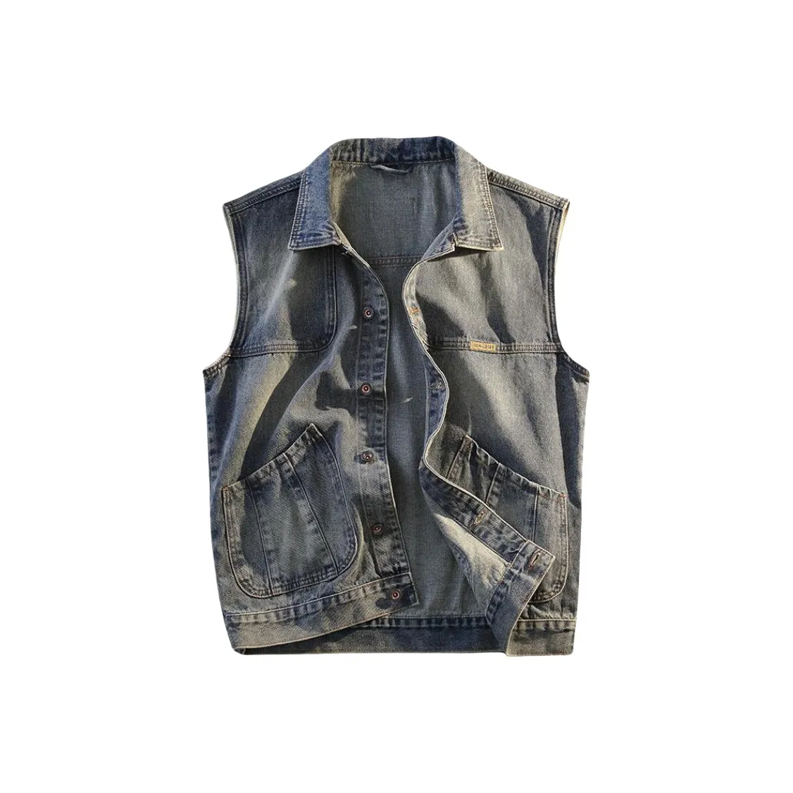 BAISHENGHU Винтажный синий Мужские жилеты