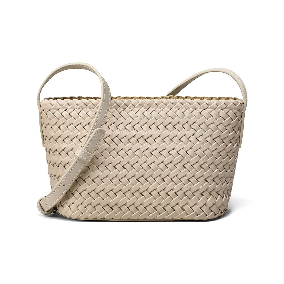 PT'SON Сумка через плечо из синтетической кожи стандартная женская цвета Matcha зеленый Milkshake белый