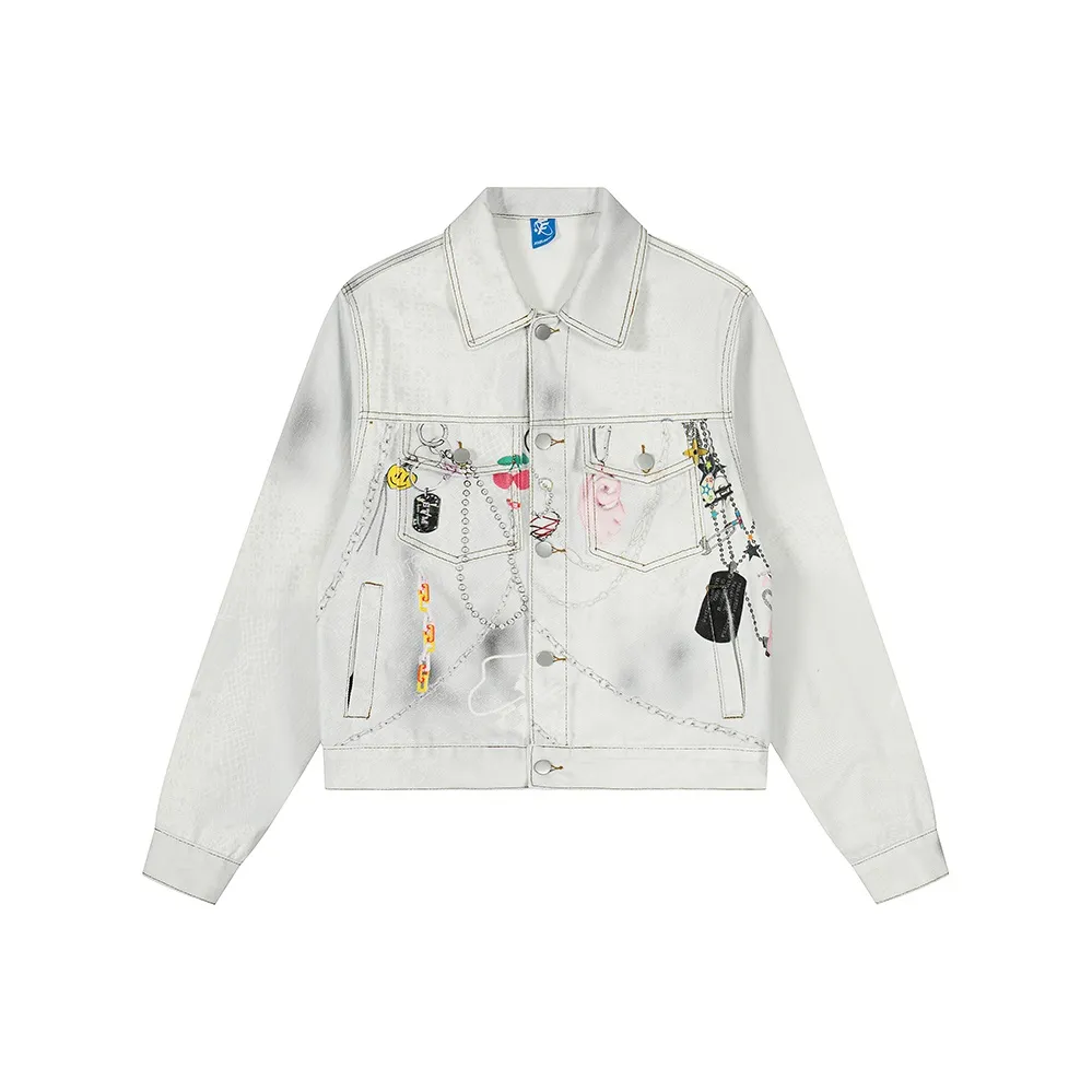 YEARNED Белый Унисекс Джинсовые куртки