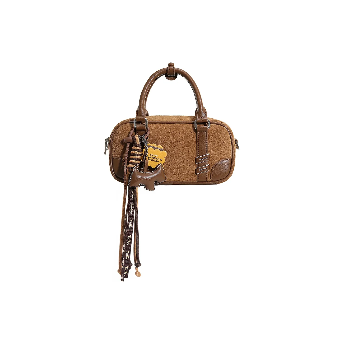 TOUTOU Ткань Синтетическая кожа Сумка Стандартная Женская Шоколадный коричневый