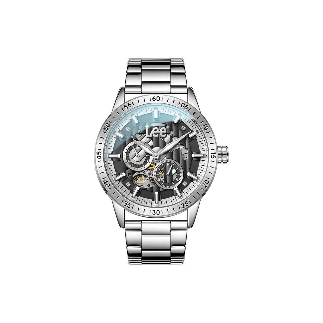 Lee Western Legend Collection Мужские часы Механический механизм Стальной ремешок Черный циферблат Часы для мужчин