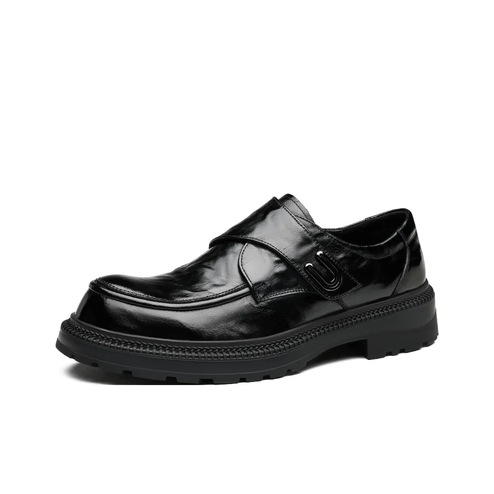 FAPAI Мужские повседневные туфли Low Top Черные Slip On Мужские