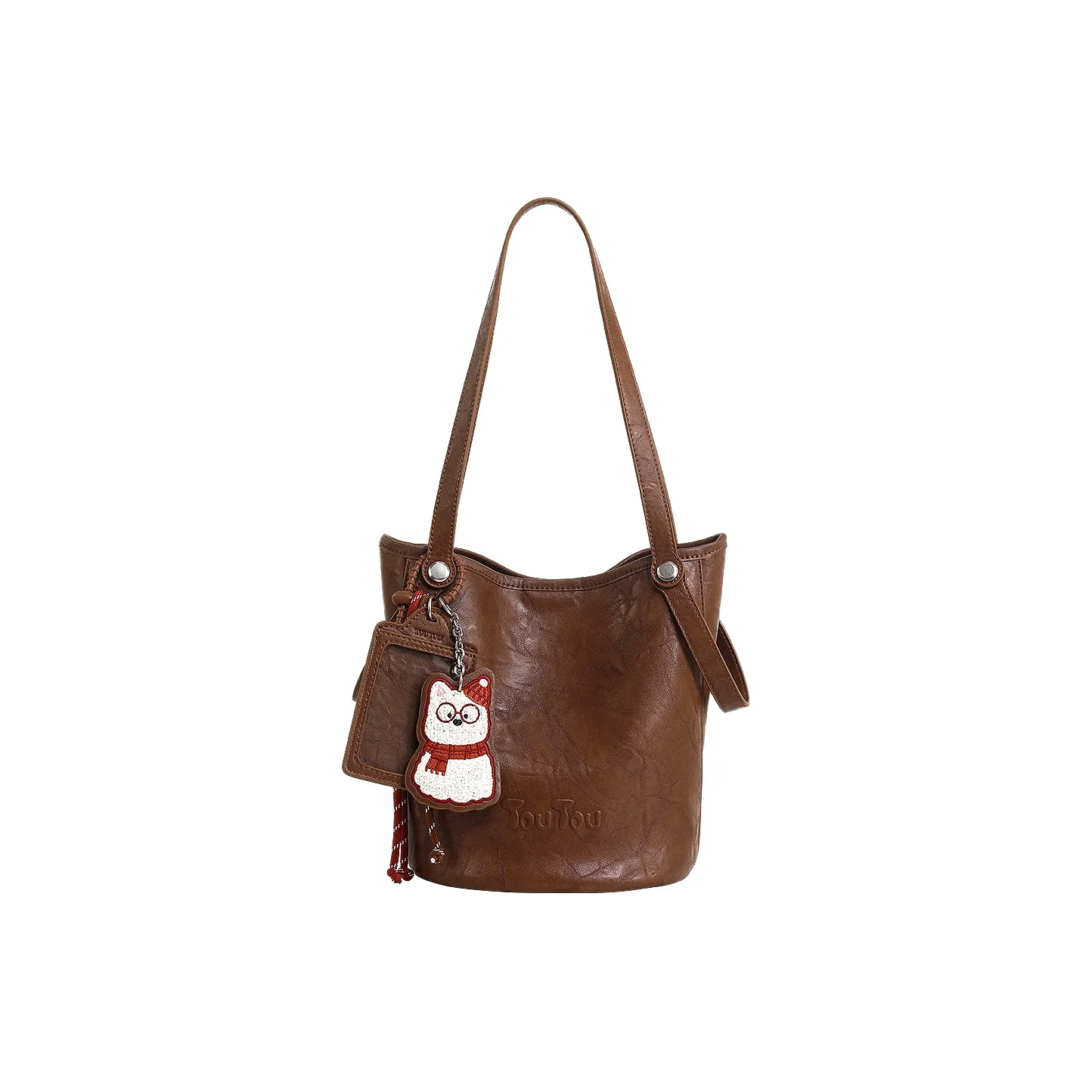 TOUTOU Сумка через плечо из синтетической кожи стандартная женская шоколадно-коричневый