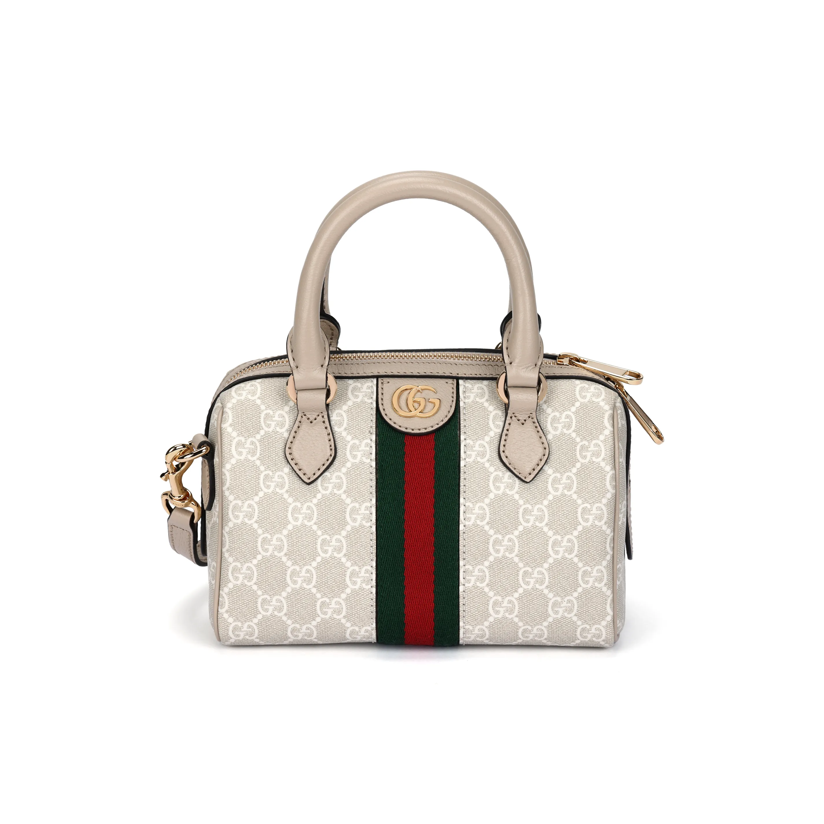 GUCCI Ophidia GG Supreme Canvas With Leather Shoulder Bag Crossbody Bag Handbag Mini Women's Beige & White