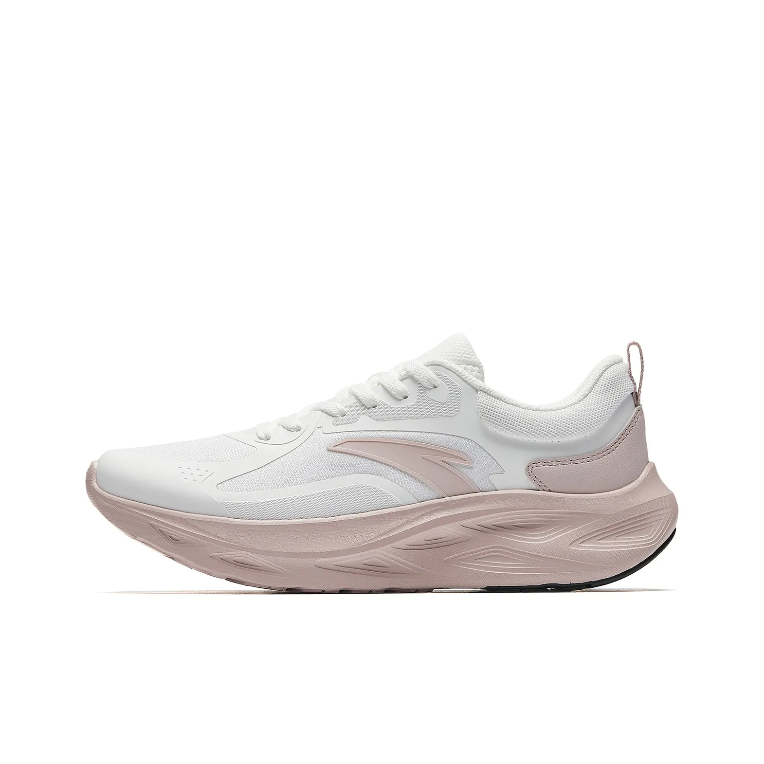 Anta Пыль Бесплатно Отскок Длина тела Увеличение Легкий Дышащий Низкий Топ Повседневные Беговые кроссовки Женские Белый Розовый