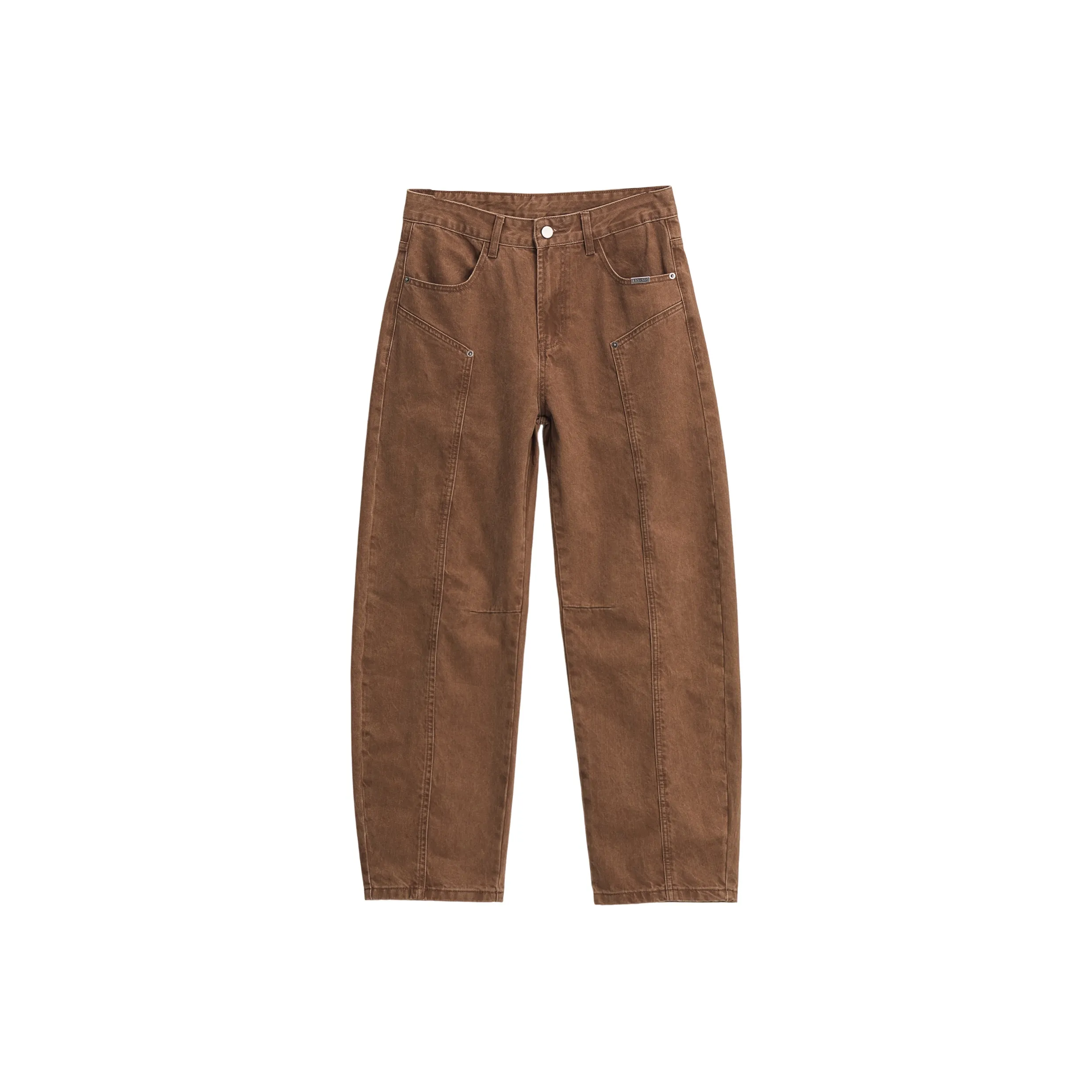 ENTONG Коричневый Унисекс Джинсы