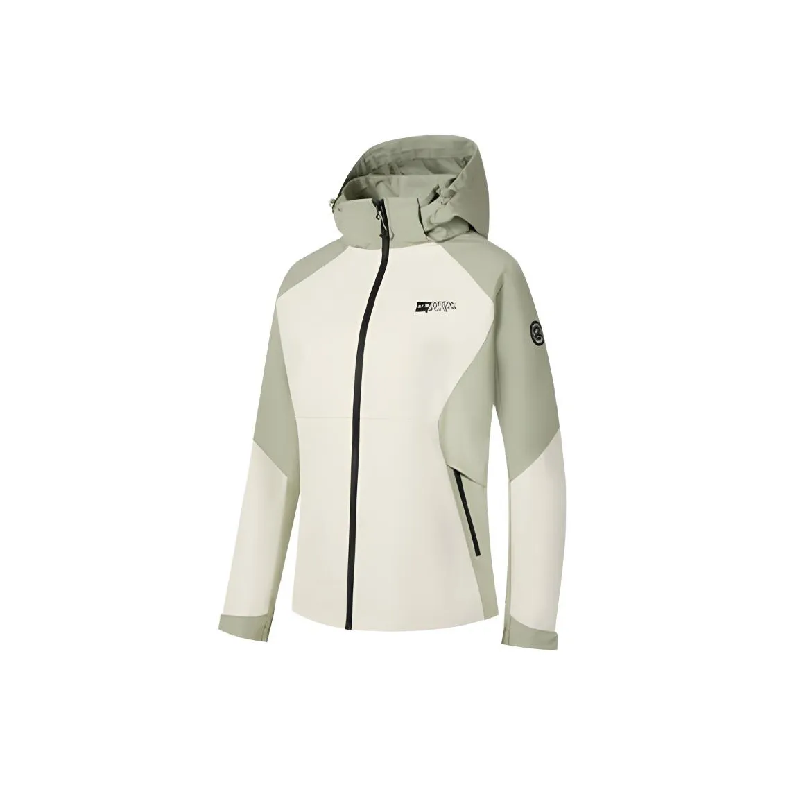 QIAODAN Каламин Белый Свет Зеленый Женская Тренч