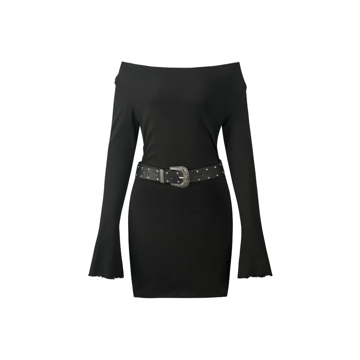 ONE PASS STUDIO Длинное платье с длинными рукавами женское