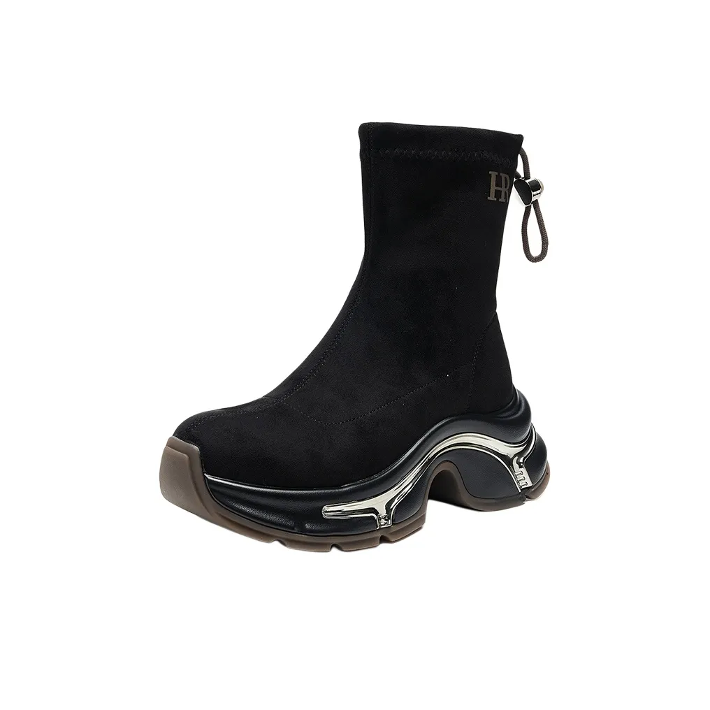 HR Эластичные сапоги и сапоги-носки Черные Женские