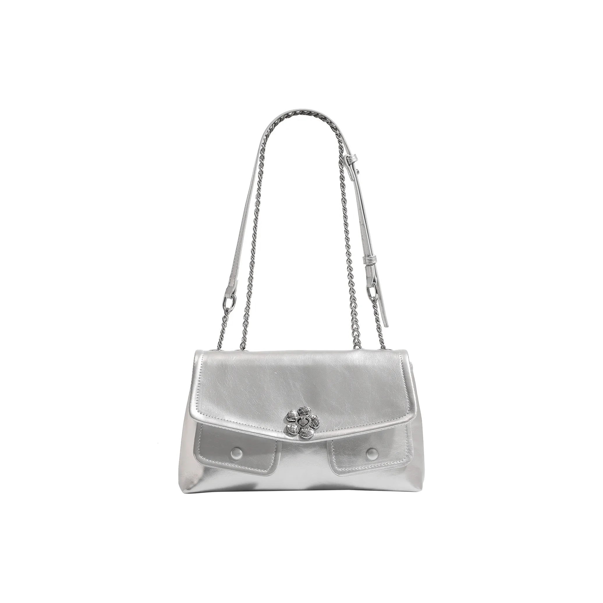 PAYOT Сумка через плечо из синтетической кожи женская черный экрю серебряный