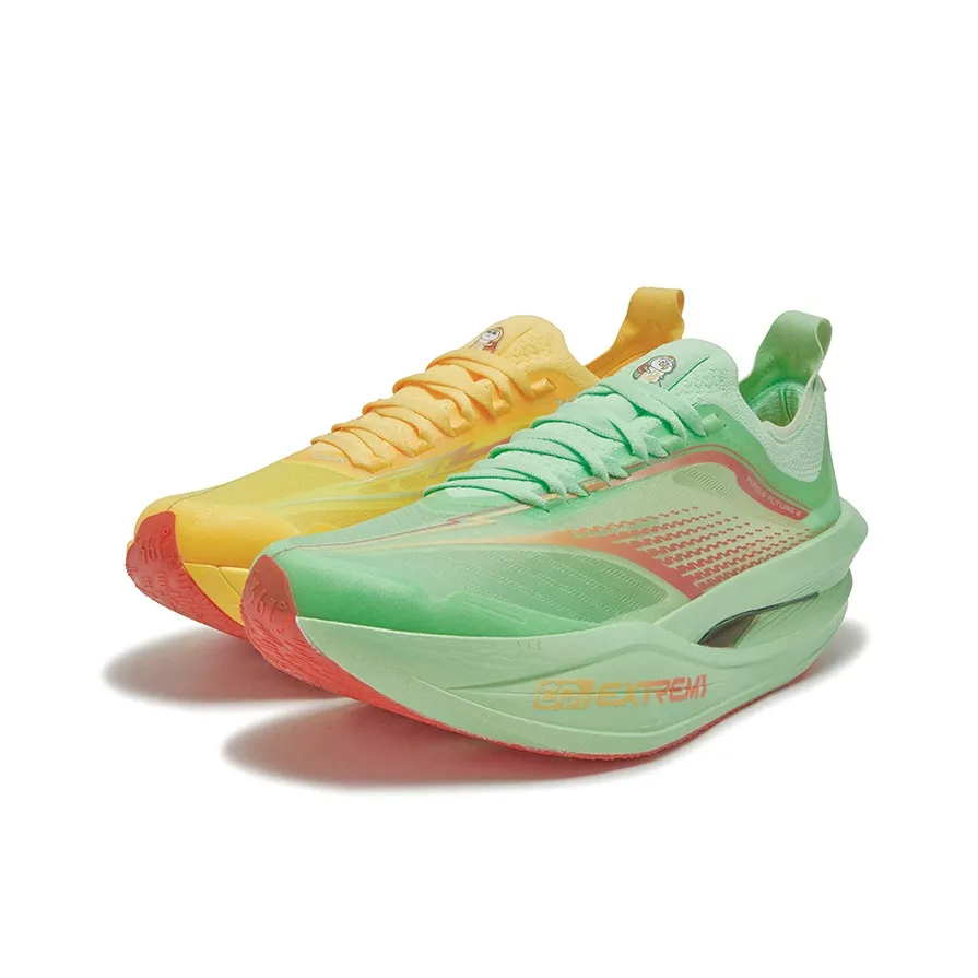361° Feidiao Future 2,0 Беговые кроссовки Низкий топ Желтый Зеленый Несовпадающие Унисекс