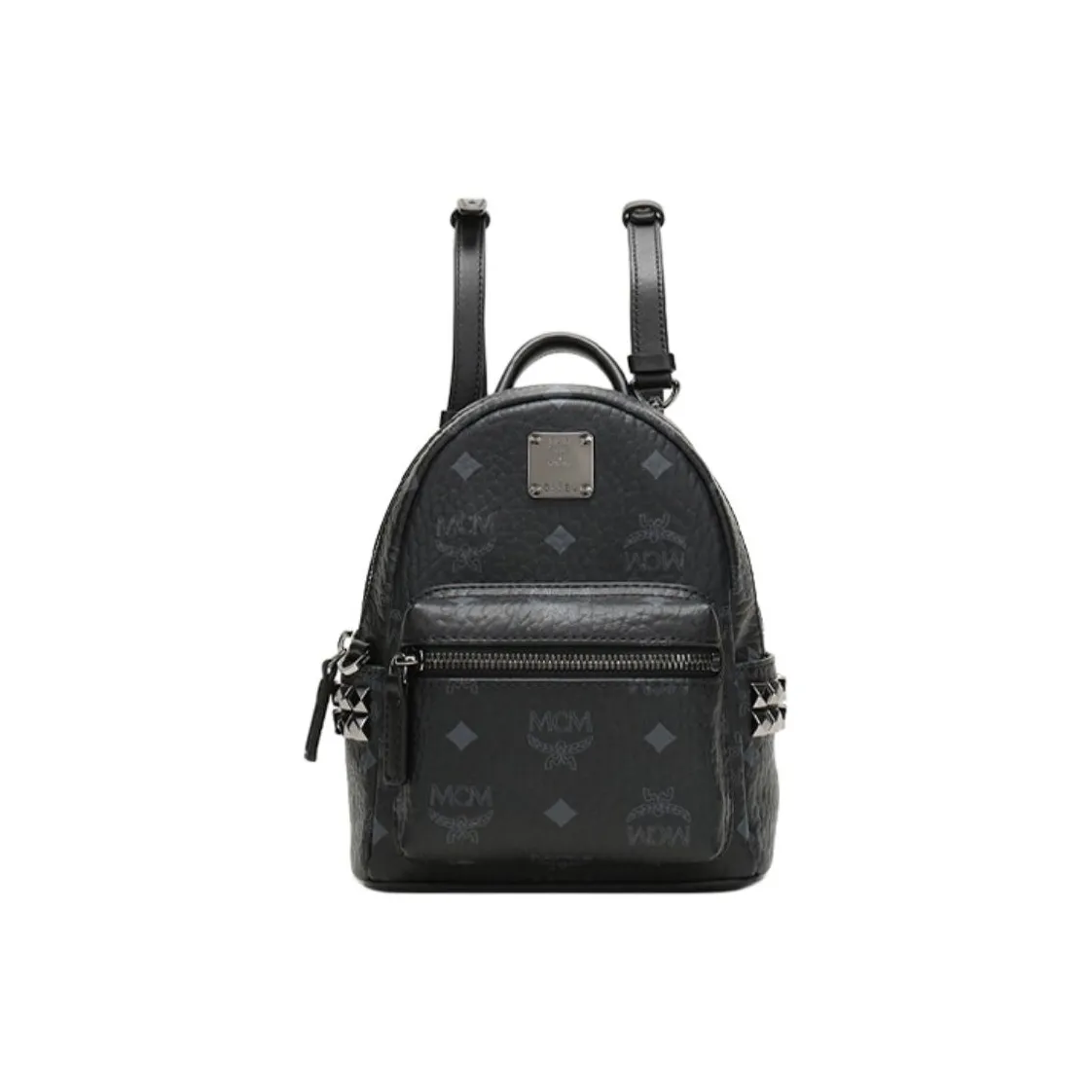 MCM Stark Visetos Polyester Backpack Extra Mini Unisex Black