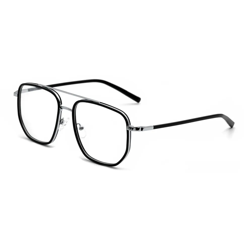 Xiao Luo Di Сплав Пластиковая оправа Aviator Оправа для очков Мужская Прозрачная Синяя