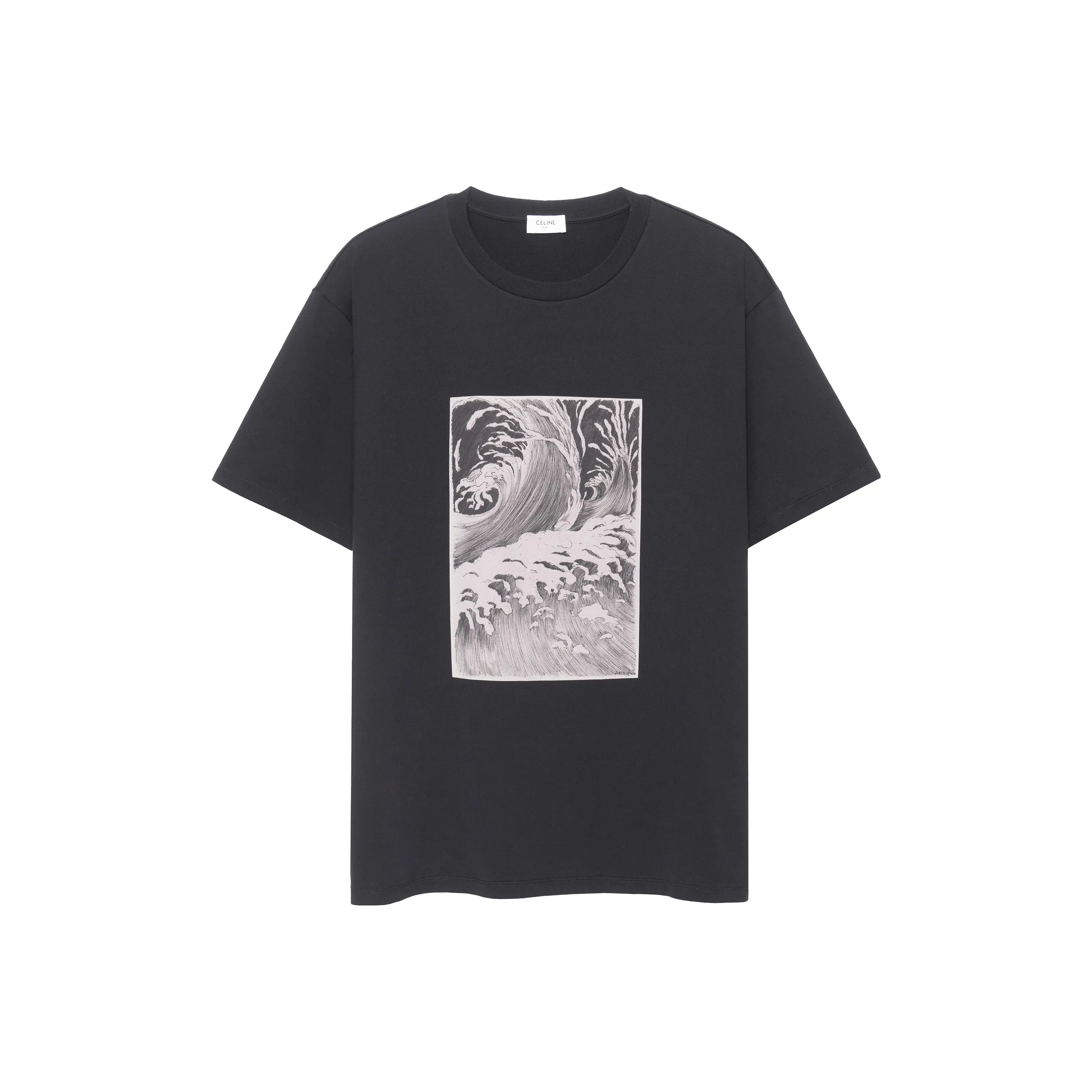 CELINE SS23 T-Shirt Мужской Черный