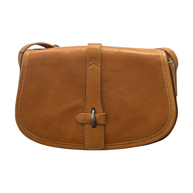 VANDEE Премиум Растительное дубление Кожа Плечевая Сумка Стандартная Женская Коричневая Желтая