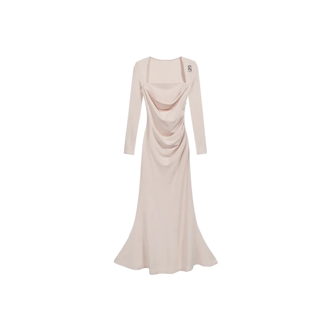 PNVB Абрикос Женские Длинные Платья с Длинными Рукавами