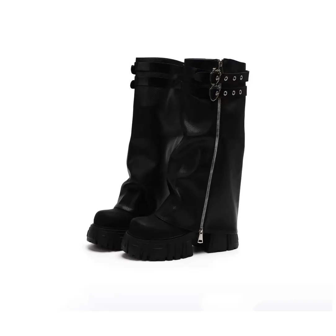 SHUMO Колено Высокие сапоги Черные Женские