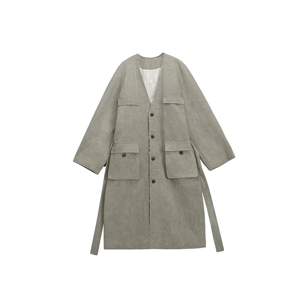 7 FOR Все MANKIND Универсальный Практичный Ранний ОСЕННИЙ Тренчкот Женский