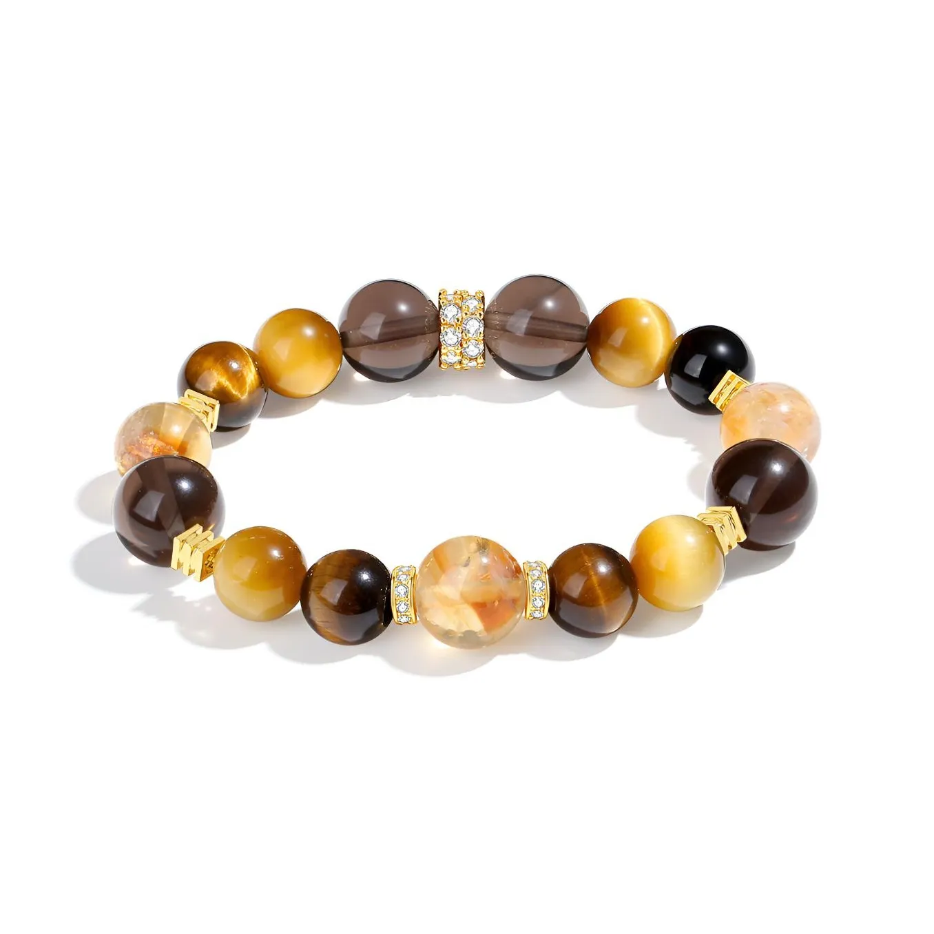 PUTUOSHANWENCHUANG Tiger's Eye Stone Bracelets Unisex