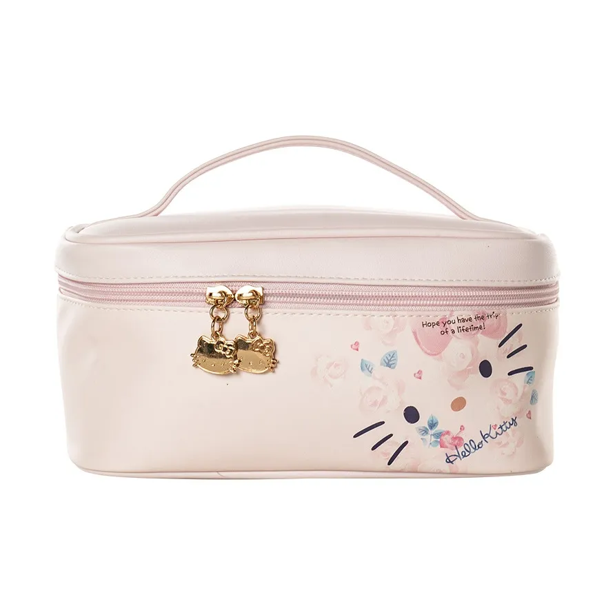 Sanrio Hello Kitty Полиуретан Путешествие Сумка для хранения Женская Розовый Черный Белый