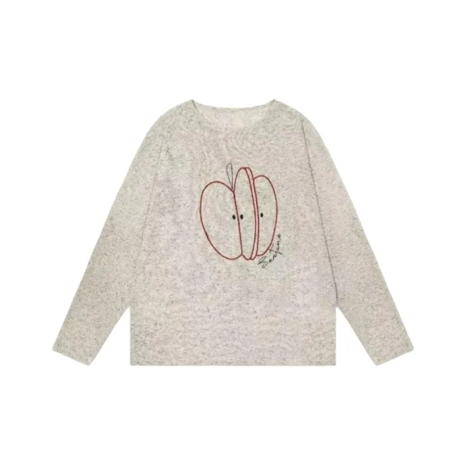 DANCANG Свободный крой Длинный рукав Топ Женский