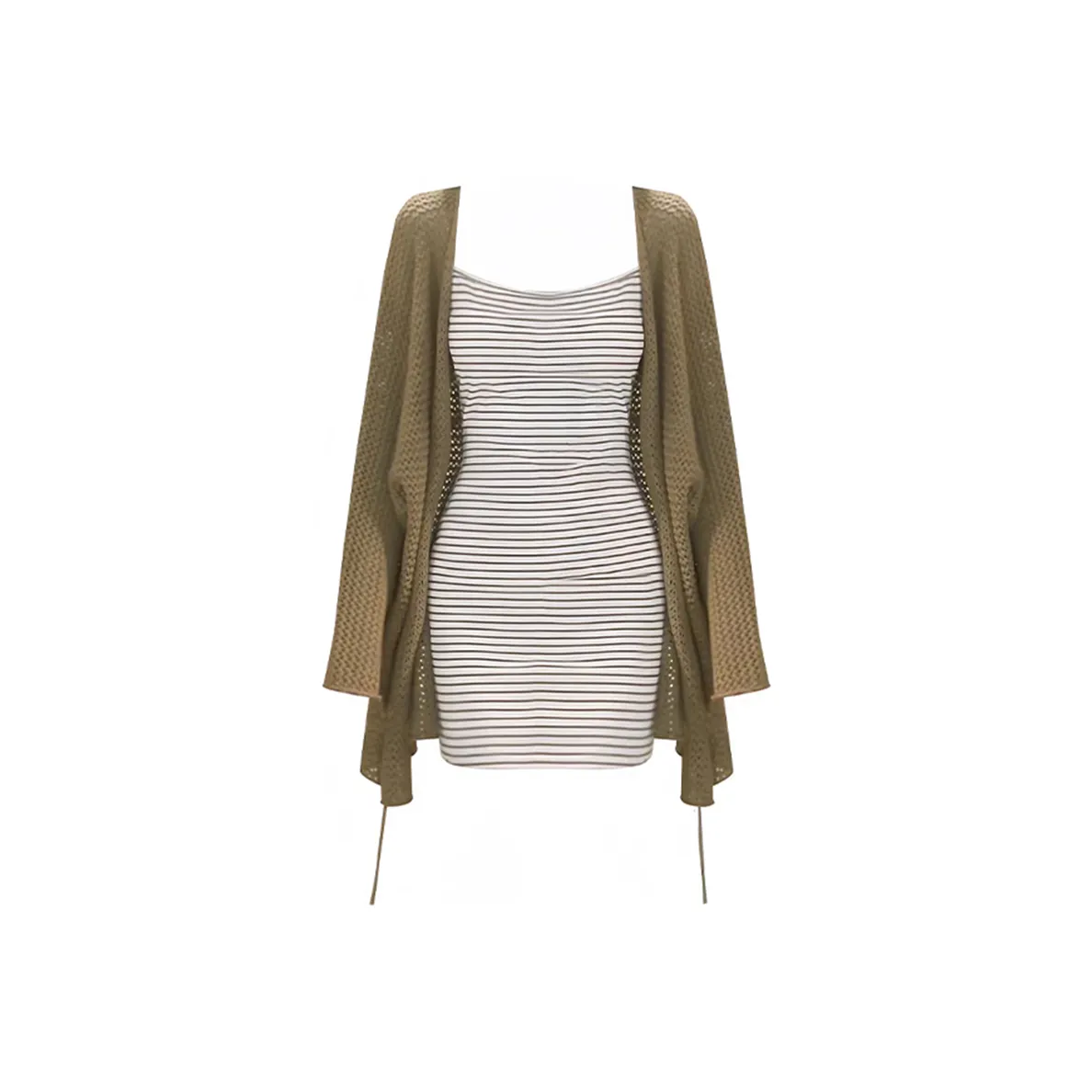 GRAYISMOON Кардиган | Топ на бретелях Женские Слиплатья