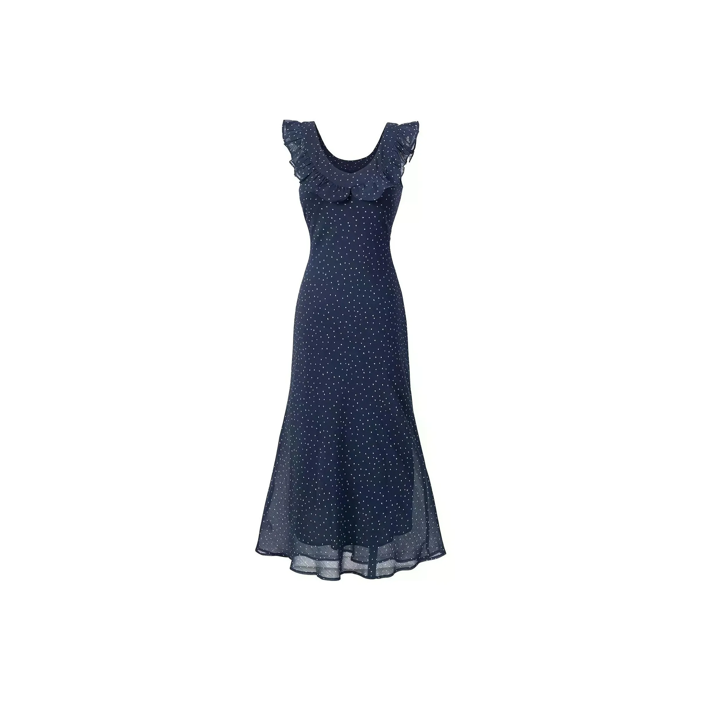 DITB Темно-синий женский платье без рукавов