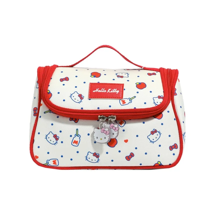 Sanrio Hello Kitty Холст Путешественный Сумка для хранения Унисекс Красный и Белый с принтом по всей поверхности