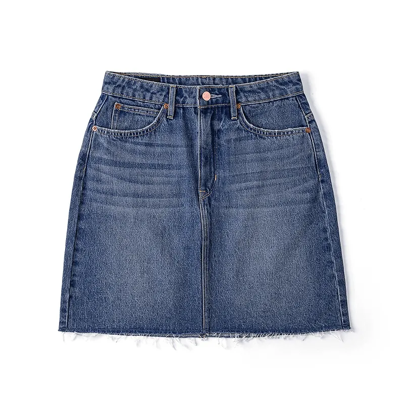 Lee Джинсовые короткие юбки среднего синего цвета для женщин