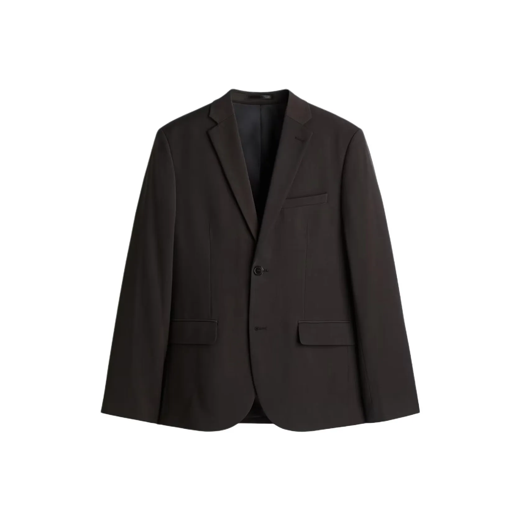 H M Темно-коричневый Мужской Деловой костюм