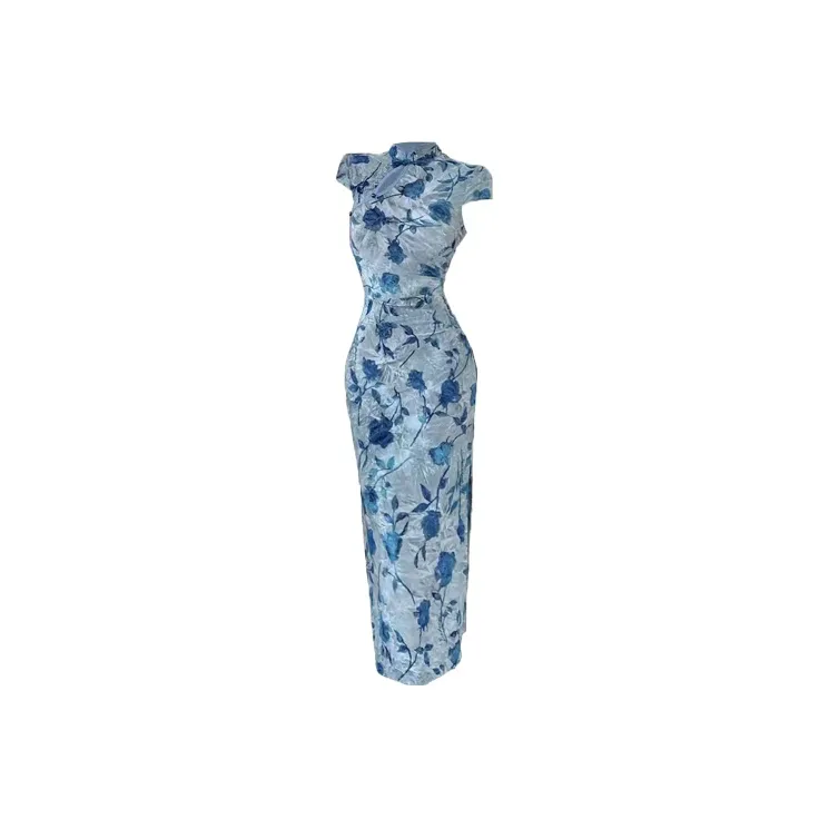 COVT Синий Женские Короткие Платья с Длинными Рукавами