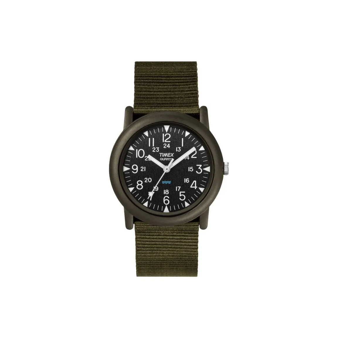 TIMEX Мужские часы Кварцевый механизм Тканевый ремешок 34 мм Черный циферблат