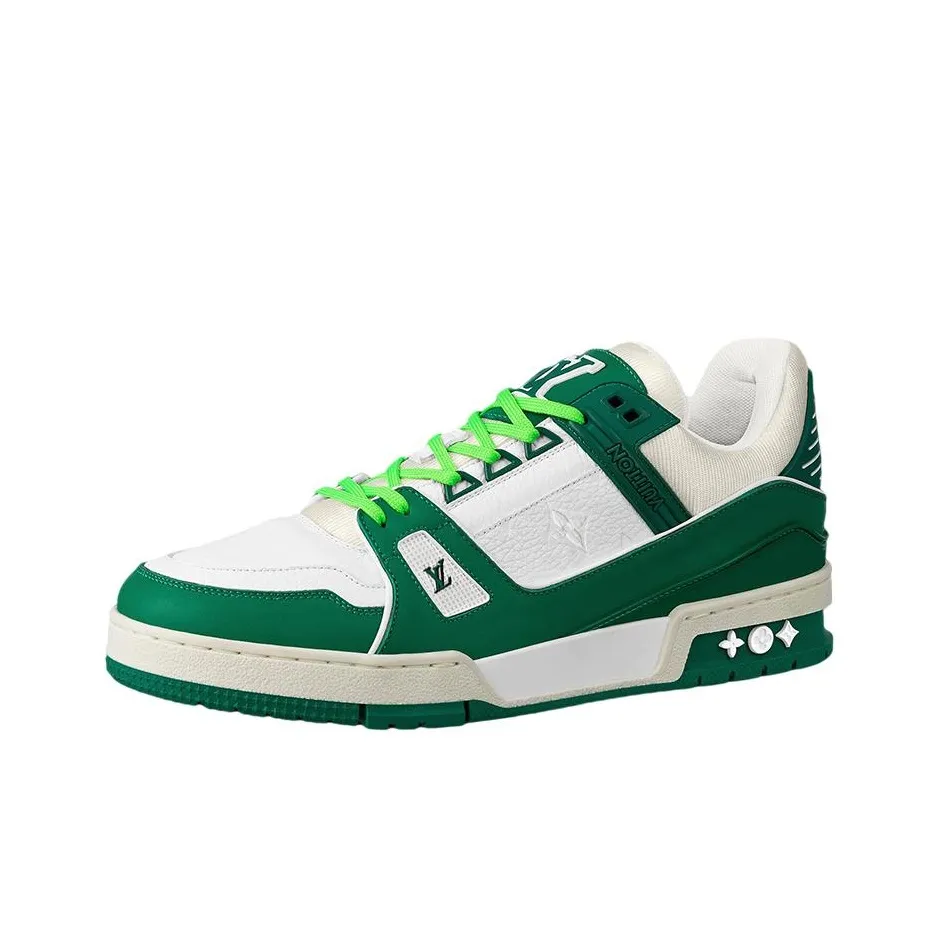 LOUIS VUITTON LV Trainer White Green