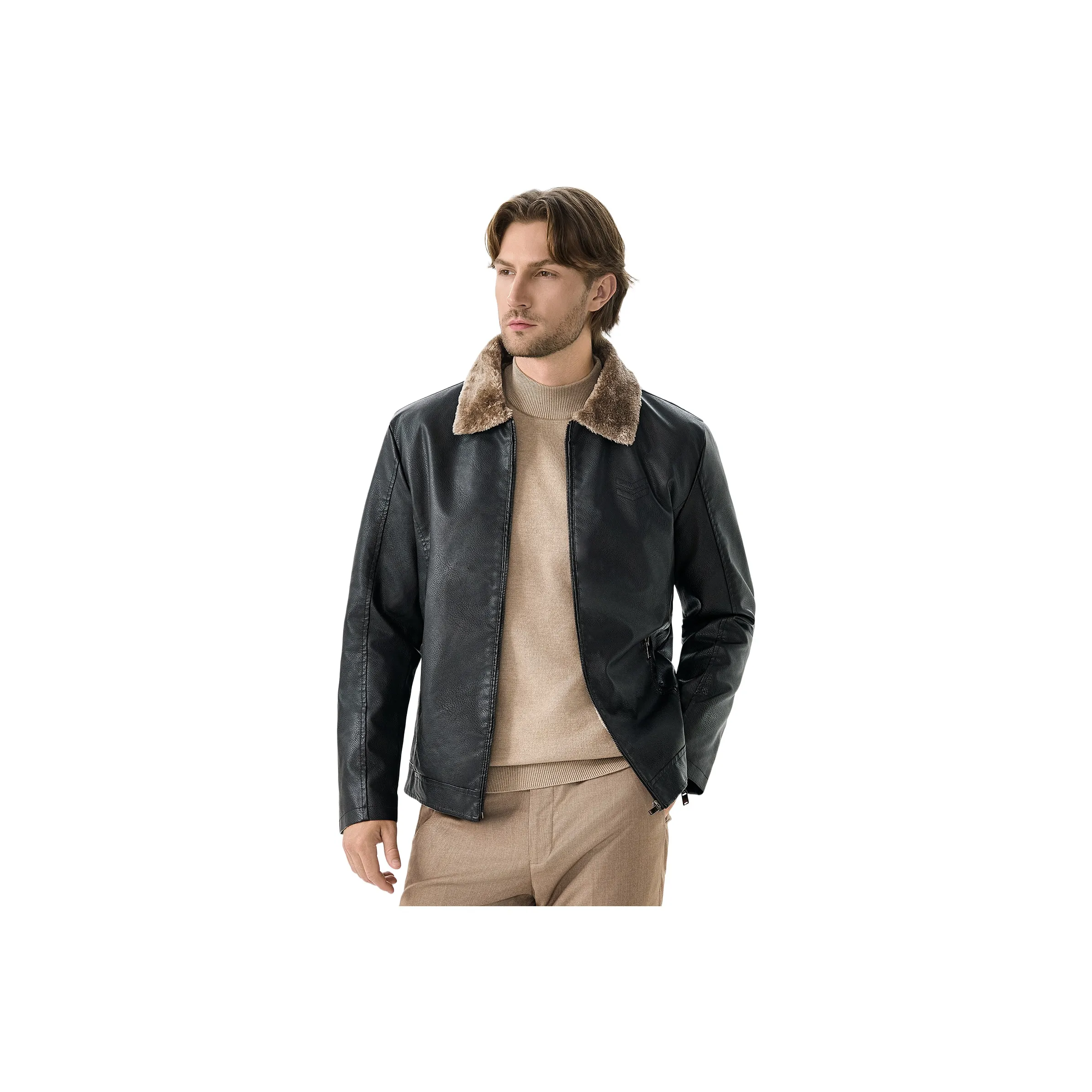 Paddy Julia Кожа Куртка Куртка Унисекс