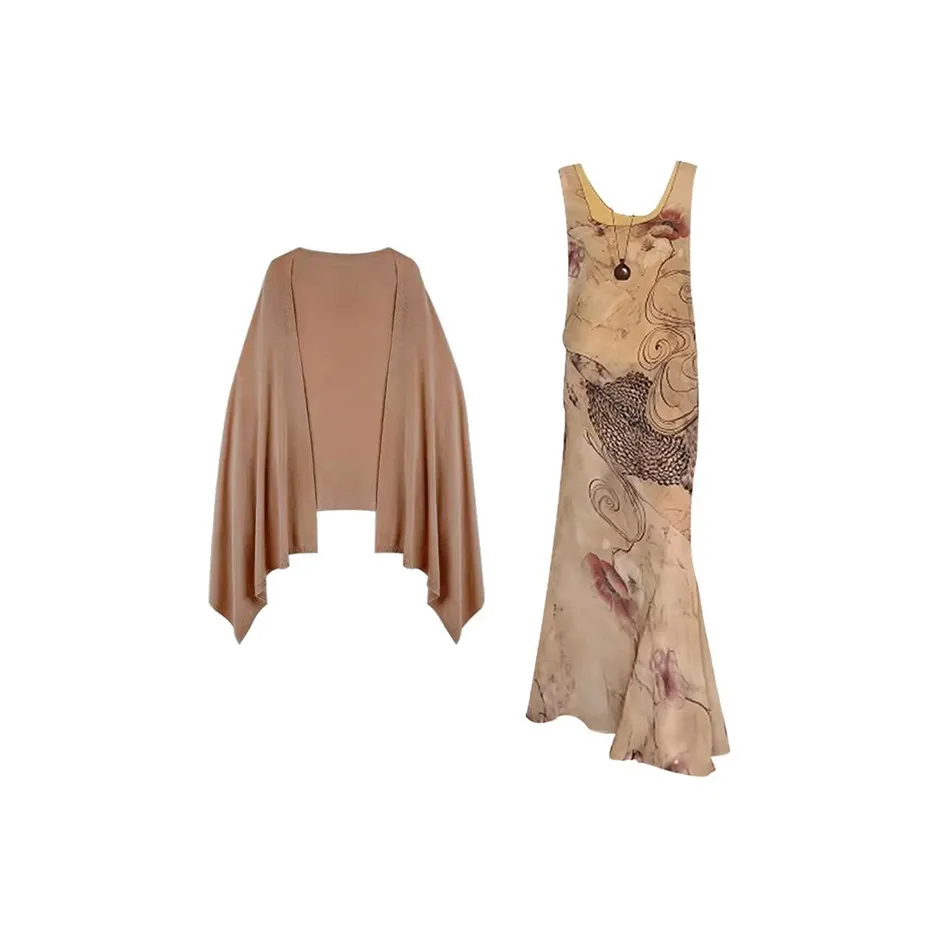 MARIE·COCO Кардиган + Платье Женские Комплекты с Юбкой