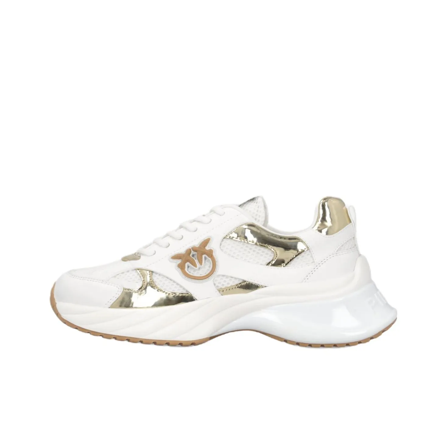 PINKO Logo Patch Round Toe Sneakers Women's