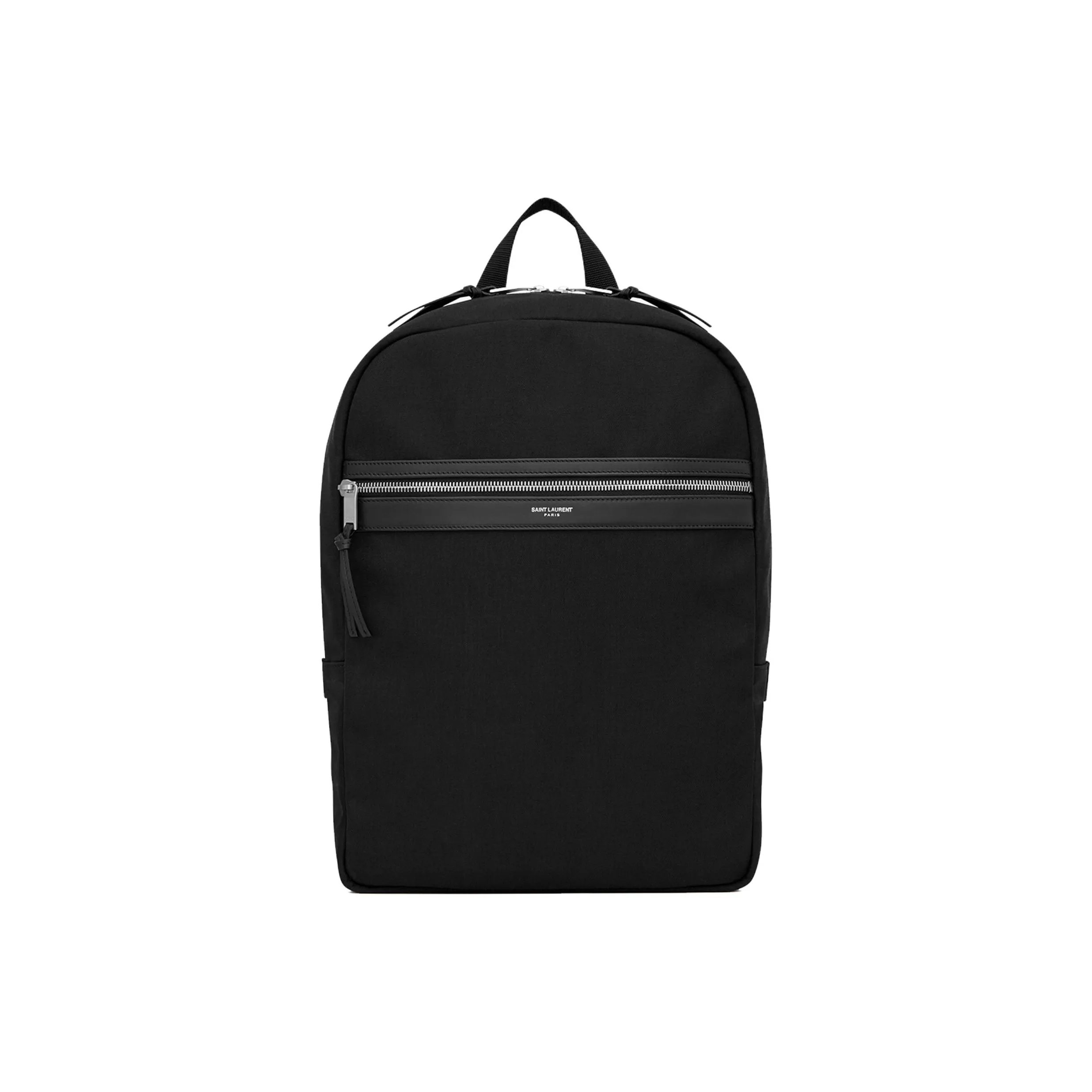 SAINT LAURENT City Canvas Laptop Backpack Bag Men's Black