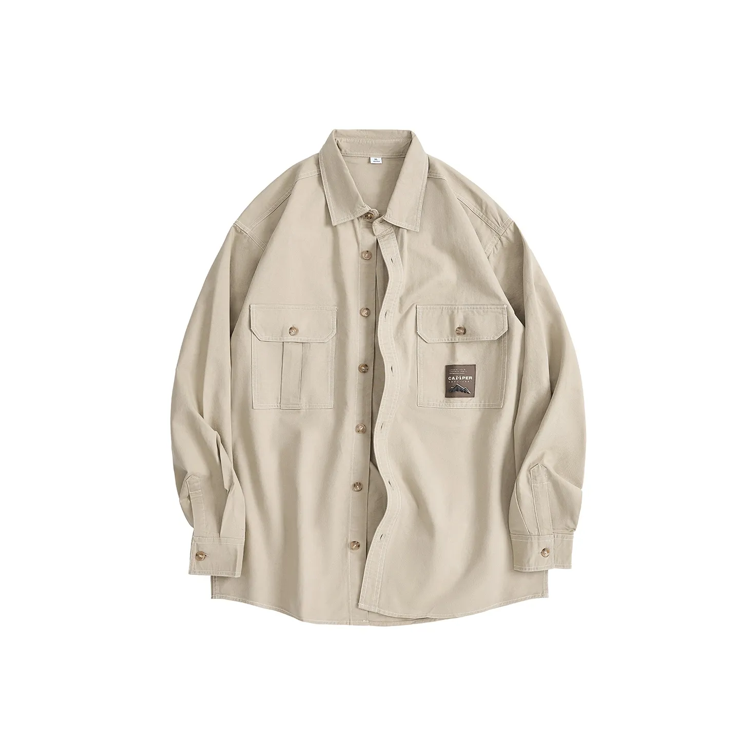 Hansca Standout And Стильный Свободный крой Удобный Длинный рукав Рубашка Мужская