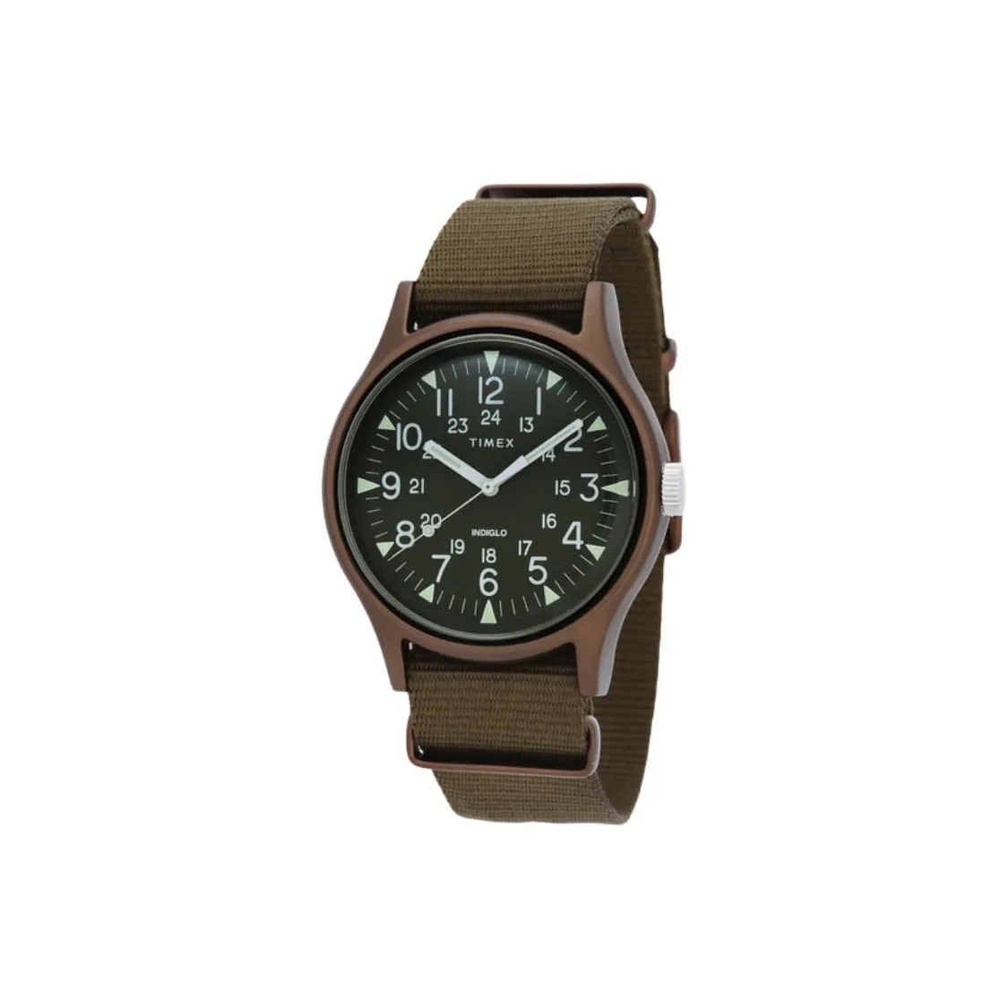 TIMEX MK1 Collection Мужские часы Кварцевый механизм Тканевый ремешок 40 мм Зеленый циферблат