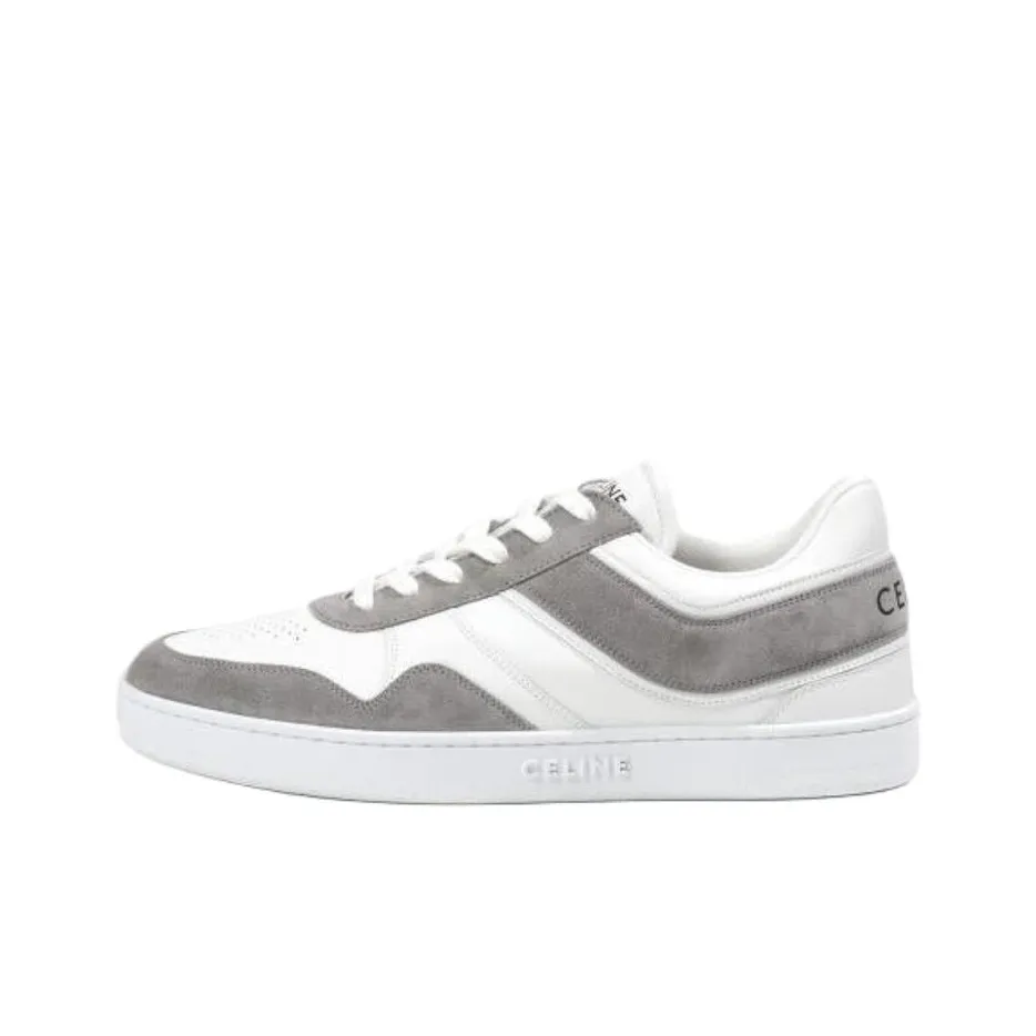 CELINE Low Lace Up Grey Optic White