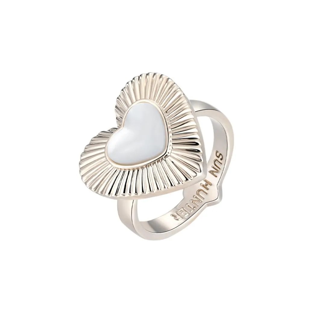 SUN HUNTER Естественный Кольца Fritillary Женские Светлый Титановый Золото + Белый Пляжный