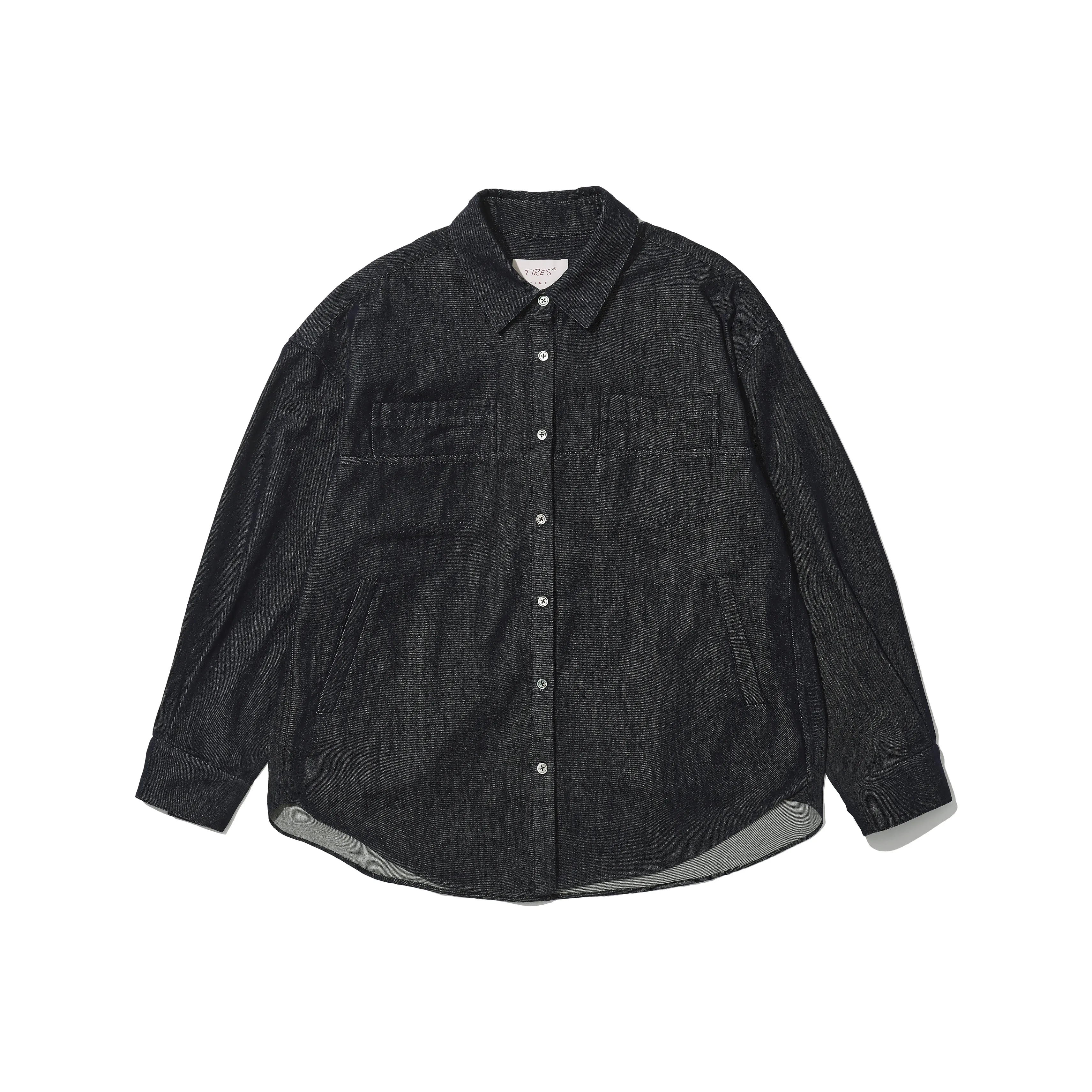 TIRES VAN Темно-синие унисекс рубашки