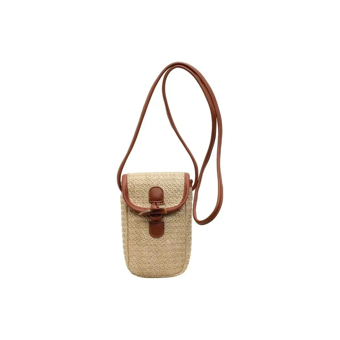 RKM Сумка через плечо из соломенной ткани женская многоцветная